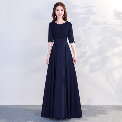 Vestido Largo Elegante de Manga Larga Negro para Eventos Corporativos - Image 11