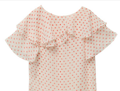 Blusa Retro de Verano con Volantes y Lunares en Chifón - Image 6