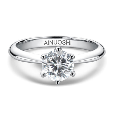 Anillo de Moissanita Clásico Seis Puntas 1 Quilate Plata 925 - Image 3