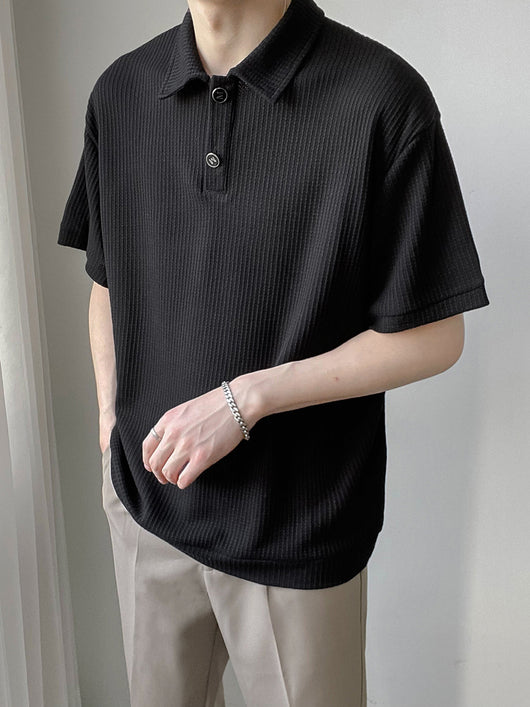 Polo Manga Corta Tide Versión Coreana - Camiseta Clásica con Solapa - Image 10