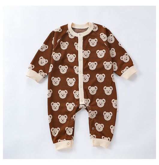 Mameluco Tejido de Otoño para Bebé con Diseño de Osito - Image 14