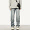 Pantalones Skinny Desgastados Retro para Hombre - Corte Recto Versátil