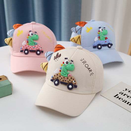 Gorra de Béisbol Infantil Estilo Coreano con Bordado de Dinosaurio y Auto - Image 11