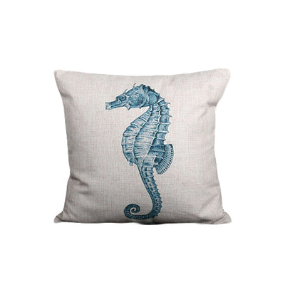 Funda de Almohada Estilo Mediterráneo con Concha Marina, Estrella de Mar y Coral - Image 12