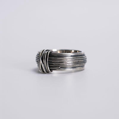 Anillo Vintage Tejido a Mano con Alambre Pulido para Hombre - Image 4