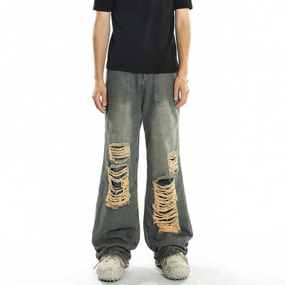 Jeans Rotos Vintage con Parches para Hombre - Diseño Nicho - Image 10