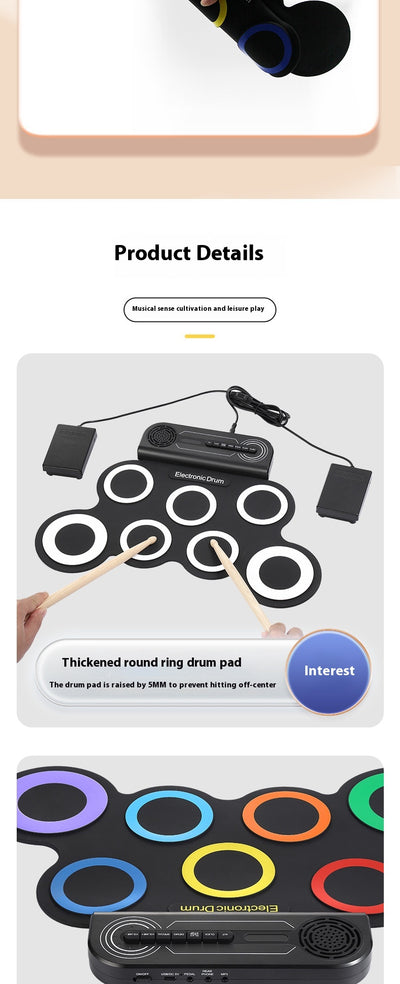 Batería Portátil de Percusión Manual para Escritorio - Iniciantes - Image 13