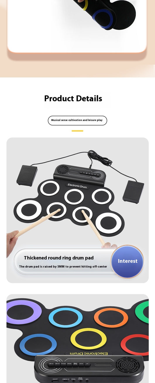 Batería Portátil de Percusión Manual para Escritorio - Iniciantes - Image 13