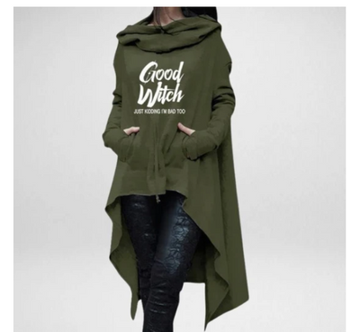 Sudadera Estampada con Letras para Mujer - Corte Irregular - Image 5