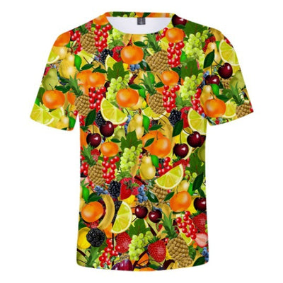 Playera Hombre Estampado 3D Frutas Digital - Importación Directa - Image 11