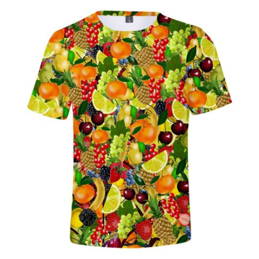 Playera Hombre Estampado 3D Frutas Digital - Importación Directa - Image 11