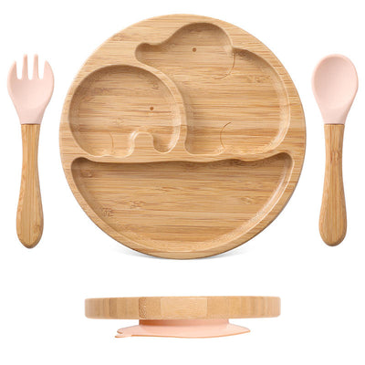 Vajilla Infantil de Bambú y Madera con Ventosas - Image 9