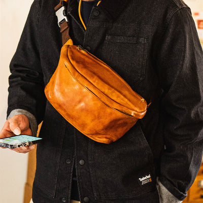 Bolsa de Pecho Retro Estilo Americano para Bicicleta Amikaki - Image 8