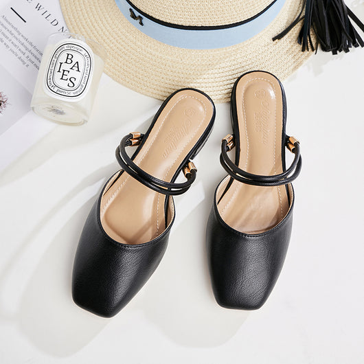 Sandalias Baotou de Tacón Medio con Suela Gruesa - Image 8