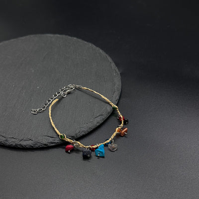 Pulsera Tejida en Rafia con Piedra Natural - Image 21