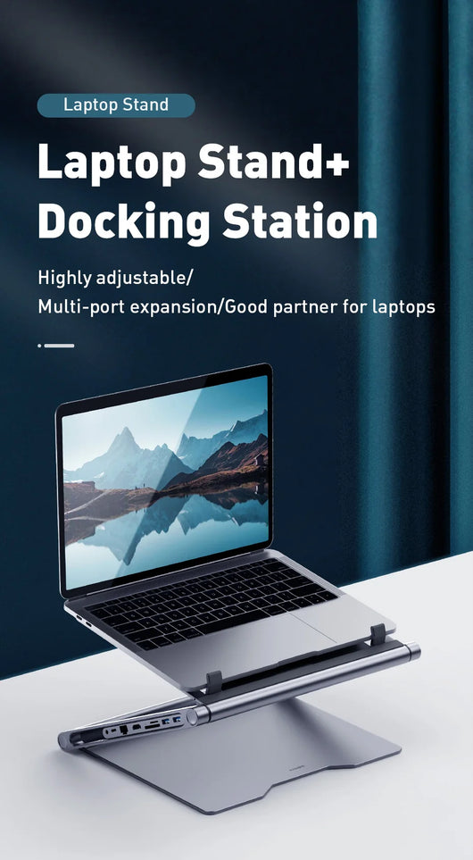 Soporte para Laptop con Estación de Acoplamiento 8 en 1 - Image 10