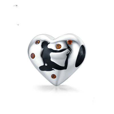 Pulsera de Plata Esterlina con Cuenta en Forma de Corazón - Image 6