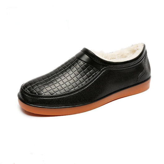 Botas Impermeables Cálidas para Lluvia - Tubo Corto con Forro de Terciopelo Antideslizante - Image 48