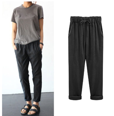 Pantalones de Lino Sueltos y Ligeros para Mujer - Image 8