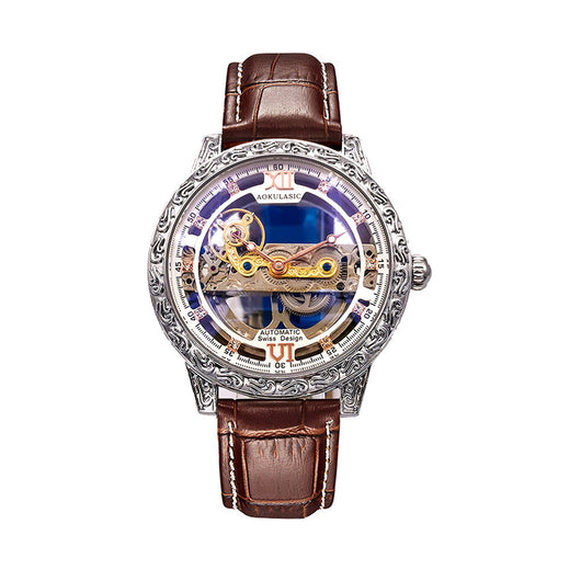 Reloj Mecánico Automático para Hombre con Cristal Doble y Resistencia al Agua - Image 5
