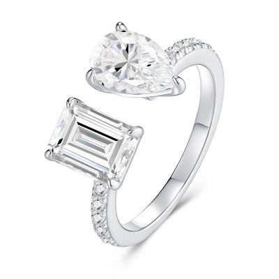 Anillo de Moissanita Cuadrada en Plata 925 - Lujo Accesible sin Desvanecimiento - Image 9
