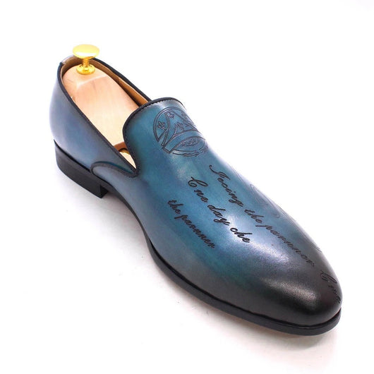 Zapatos de Cuero para Hombre con Diseño Italiano Pintado a Mano - Image 3