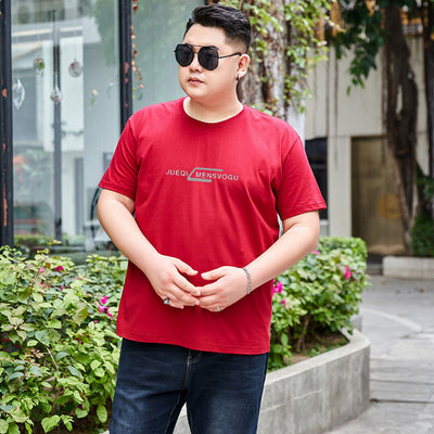 Camiseta de Algodón para Hombre Talla Grande - Cuello Redondo Manga Corta - Image 13