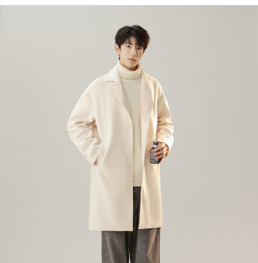 Abrigo de Lana Estilo Coreano Cuello Solapa Elegante - Image 16