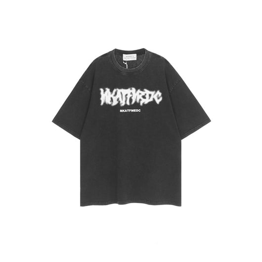 Playera Hombre Verano Oversized Desgastada Estilo Urbano Parejas - Image 2