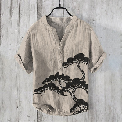 Camisa Hawaiana Navideña Casual con Estampado Santa para Hombre - Image 33