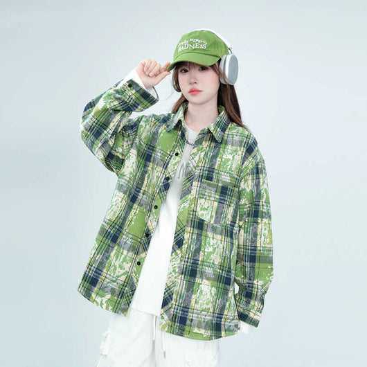 Camisa Tie-Dye Bordada de Manga Larga Unisex - Image 10