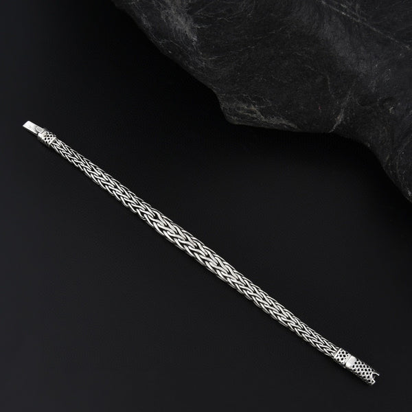Pulsera de Plata 925 Tejida a Mano - Diseño Fashion