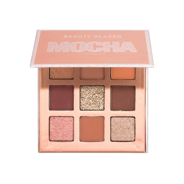 Paleta de Sombras 9 Colores Chocolate Perlado - Textura Cremosa Tipo Puré
