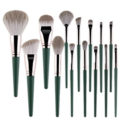 Set de 14 Brochas de Maquillaje Cloud Verde - Súper Suaves - Image 4
