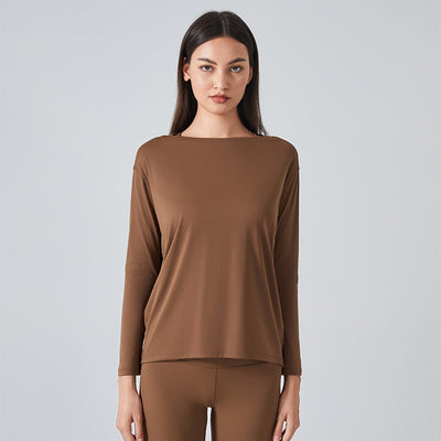 Blusa Deportiva Suelta de Manga Larga Efecto Segunda Piel - Image 6