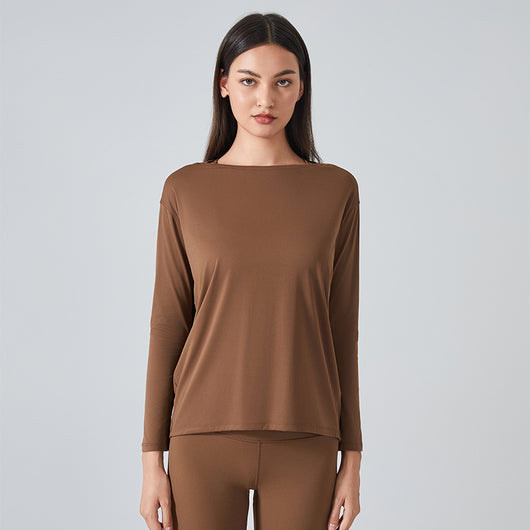 Blusa Deportiva Suelta de Manga Larga Efecto Segunda Piel - Image 6
