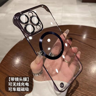 Funda Magnética Antipolvo para Teléfono - Carcasa Rígida sin Marco con Red Electrochapada - Image 5