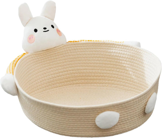 Cama Nido para Gatos de Cuerda de Algodón - Rascador Tejido para Gatos y Conejos - Image 3