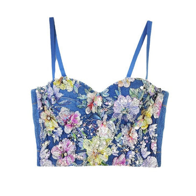 Traje de Baño Estilo Vaquero Europeo Monokini sin Tirantes - Image 5