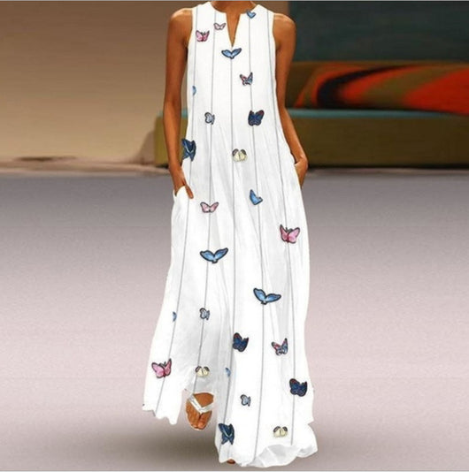 Vestido Casual Mariposa sin Mangas - Image 14