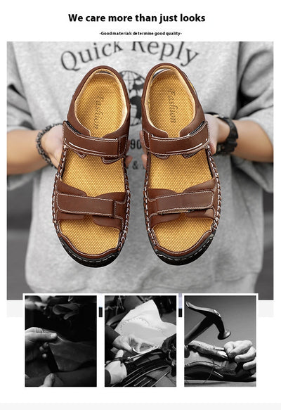 Sandalias de Cuero para Hombre Estilo Casual Moderno - Image 18