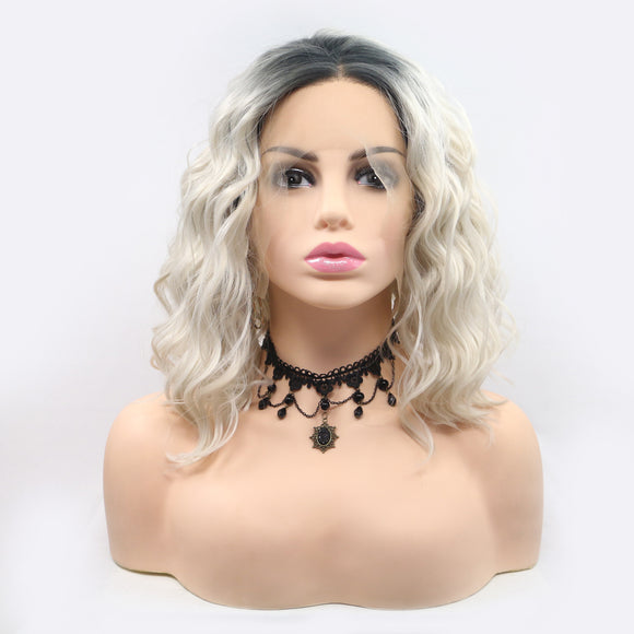 Diadema Tejida Degradada Granny Gray con Burbujas
