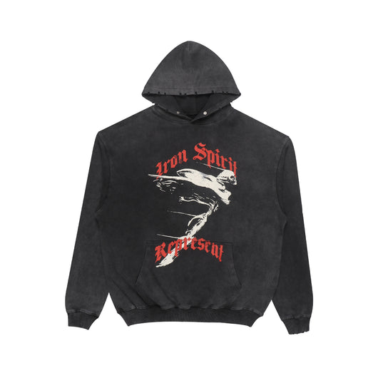 Sudadera Oversized con Estampado de Ángel Metalizado Efecto Desgastado - Image 6
