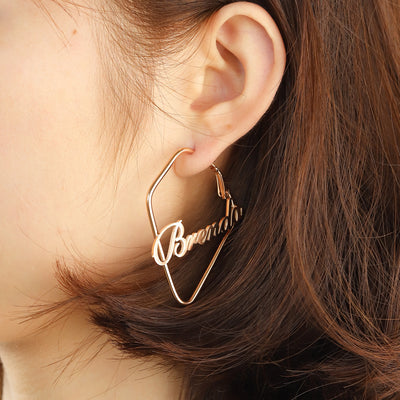 Aretes Cuadrados Irregulares Brenda para Mujer - Image 6