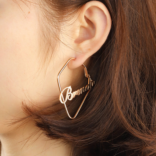 Aretes Cuadrados Irregulares Brenda para Mujer - Image 6