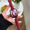 Small Waist Silicone Strap Cute Sports Casual Wine Red