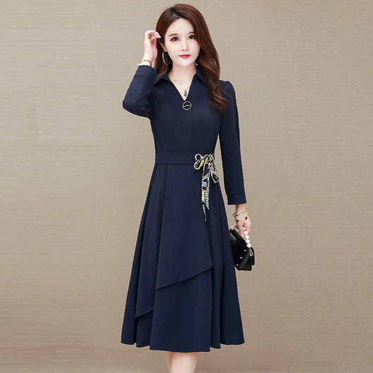Falda Midi Elegante para Mamás con Cintura Ajustada