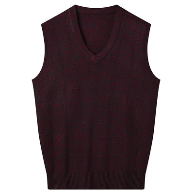 Chaleco Suelto Cuello V para Hombre Maduro - Comodidad Primavera y Otoño - Image 9