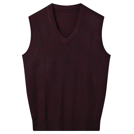 Chaleco Suelto Cuello V para Hombre Maduro - Comodidad Primavera y Otoño - Image 9