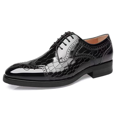 Zapatos Oxford Brogue de Cuero para Hombre - Punta Cuadrada Estilo Japonés - Image 10